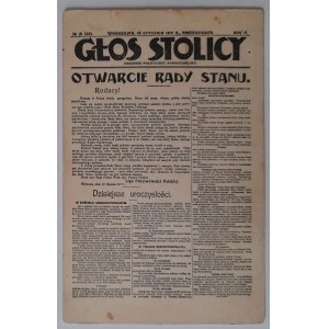 Głos Stolicy 16.01. 1917.Otwarcie Rady Stanu