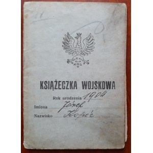 Książeczka wojskowa wydana na nazwisko Józef Kopeć Nisko.
