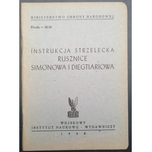 Shooting instructions Simonov and Diegtiarov gunsmiths