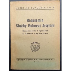Regulations of the Field Service of Artillery Reconnaissance and communications in a battery and squadron