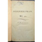 Journal of Laws No. 12 Volume III 1817