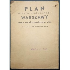 Plan der Hauptstadt Warschau mit Verzeichnis der Straßen