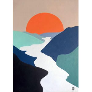 Jagoda Dziewanowska (pseud. Mandala), Sonnenuntergang II, 2022.