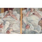 Wlastimil HOFMAN (1881-1970), S nohou v sadre (triptych) (1955)