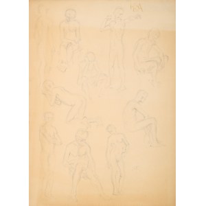 Wlastimil HOFMAN (1881-1970), Studies of the male nude (double-sided work)
