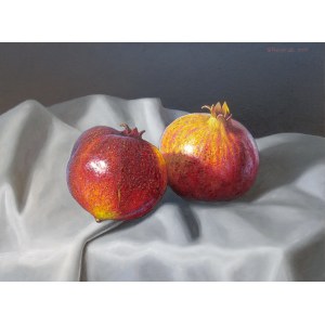 Wojciech Piekarski, Still life with pomegranates