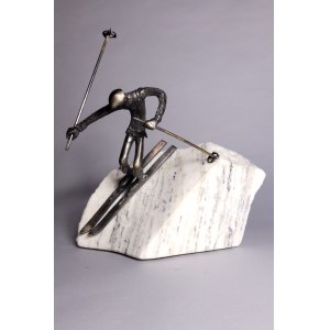 Paweł Witkowski, Narciarz (Brąz, wys. 36 cm, unikat)