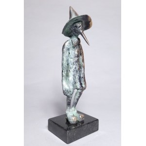 Jacek Cholewa, Pinocchio mit Hut (Bronze, Höhe 21 cm. Auflage: 2/8)