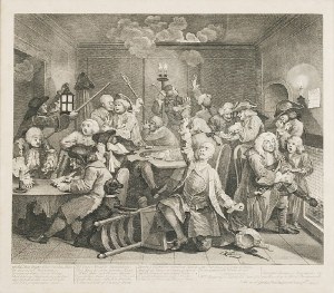William HOGARTH (1697-1764), Zestaw 8 grafik