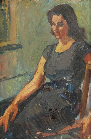 Zygmunt SCHRETER (1886-1977), Studium postaci - Kobieta na krześle