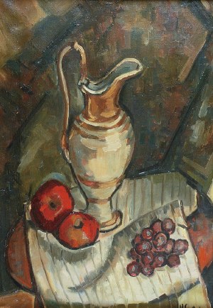 Henryk EPSTEIN (1890-1944), Martwa natura z dzbanem i owocami, ok. 1920