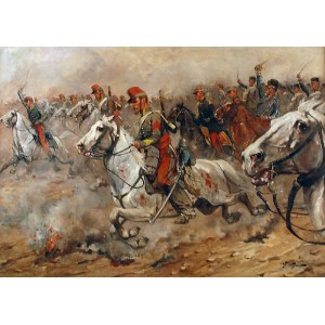 Georges Louis HYON (1855-?), Szarża kawalerii francuskiej