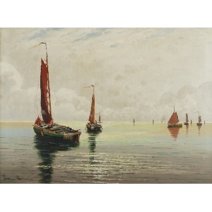Ernst LORENZ-MUROWANA (1872-1950), Łodzie na morzu