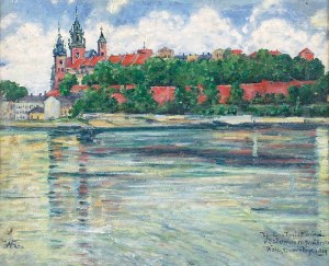 Walerian KRYCIŃSKI (1852-1929), Widok na Wawel, 1919