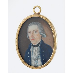 Medalion owalny z miniaturą portretową