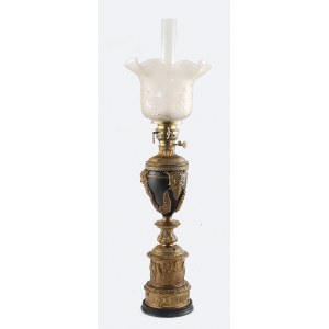 MAISON GAGNEAU (wytwórnia lamp i brązów, czynna od 1839), Lampa naftowa