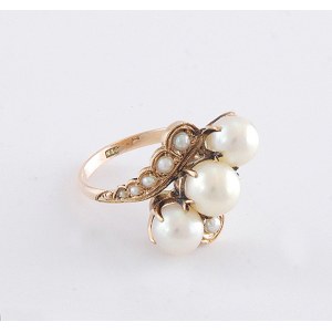 Bague avec perles