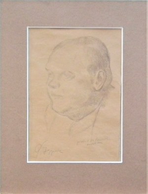 Eugeniusz Geppert(1890-1979),Portret Mieczysława Pawełko rzeźbiarza,lata 60-te