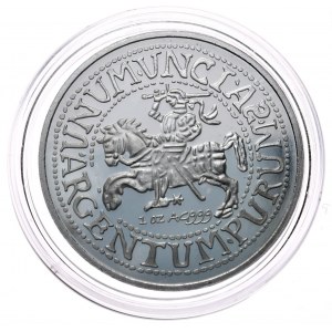 Półgrosz litewski Zygmunta Augusta, 1 oz, uncja Ag 999