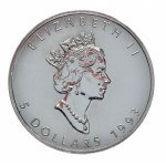 Kanada, Liść klonu 1993r., 1 uncja Ag 999