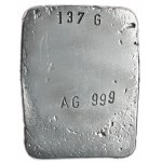 Sztabka nr 0080, srebro 999, oksyda