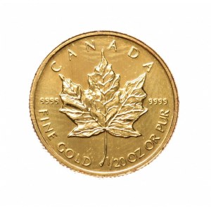 Kanada, Liść klonu 1994r., 1/20 uncji, złoto