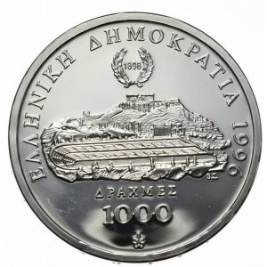 Greece, 1000 Drachm, 1996. 1oz.
