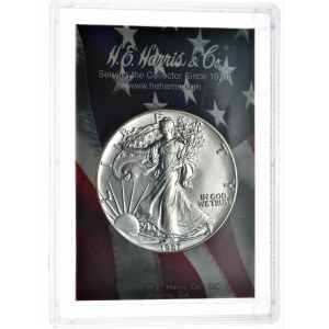 USA, dolar Liberty Silver Eagle, 1987r., 1 uncja 999 AG