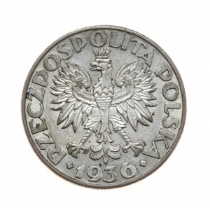 Poľsko, Druhá republika, plachetnica, 2 zloté, 1936 (2)