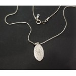 Chain, locket and large pendant, 16.75g