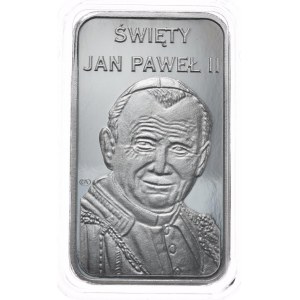 2oz bar. Silver Mint, John Paul II