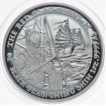 Tuvalu, 2021, černá vlajka, 1 oz 999 AG