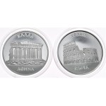 Set of medals - introduction of Euro coins 12pcs.