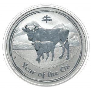 Australia, Rok byka 2009, 1 oz, 1 uncja Ag 999