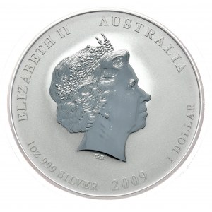 Australia, Rok byka 2009, 1 oz, 1 uncja Ag 999