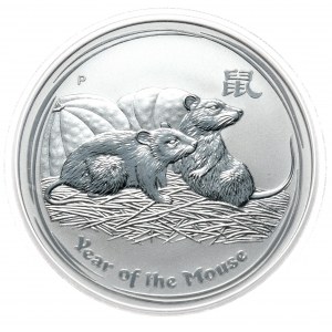 Australia, Rok myszy 2008, 1 oz, 1 uncja Ag 999