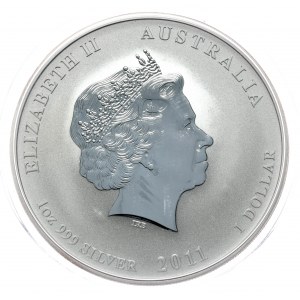 Australia, Rok królika 2011, 1 oz, 1 uncja Ag 999