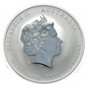 Austrália, králik Rok 2011, 1 oz, 1 oz Ag 999