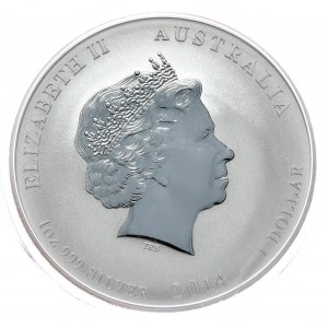 Australien, Jahr des Pferdes 2014, 1 Unze, 1 Unze Ag 999