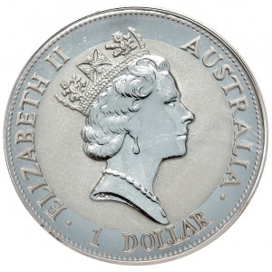 Austrálie, Kookaburra, 1992, 1 oz, Ag 999 unce