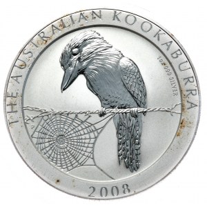 Australia, Kookaburra, 2008, 1 oz, uncja Ag 999