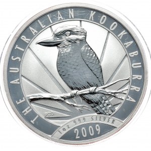 Austrália, Kookaburra, 2009, 1 oz, Ag 999 unca