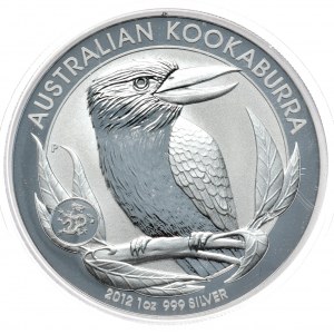 Australia, Kookaburra, 2012, 1 oz, uncja Ag 999, Privy Mark Rok smoka