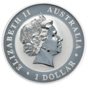 Australia, Kookaburra, 2012, 1 oz, uncja Ag 999, Privy Mark Rok smoka