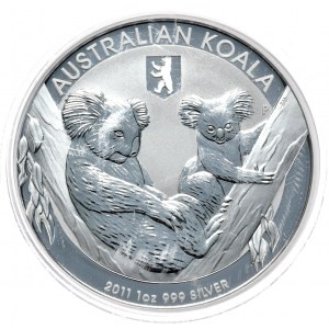 Australia, koala 2011, 1 oz, 1 oz Ag 999, Privy Mark - Berliner Baer, rare