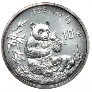 Chiny, panda 1996, 1 oz, uncja Ag 999