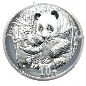 Čína, panda 2005, 1 oz, Ag 999 unce