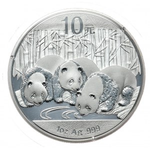Čína, panda 2013, 1 oz, unce Ag 999