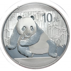 Čína, panda 2015, 1 oz, unce Ag 999