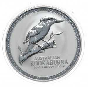 Australia, 1 dolar, Kookaburra, 2003 r., 1oz, srebro 999